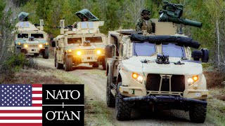 US Marines NATO Tanks and armored vehicles during military exercises in Sweden [upl. by Atcele]