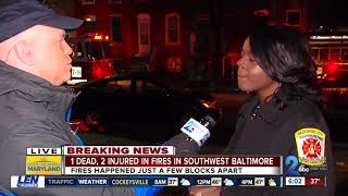 One dead two injured in early morning Southwest Baltimore fire [upl. by Vadnee]