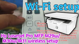 How to connect Wifi on HP LaserJet Pro MFP M28w printer with windowsHP M29wM30wM31 wireless setup [upl. by Susejedesoj]