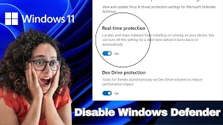 How to Disable Windows Defender in Windows 11 🔒🚫 Windows Defender When is Disabling Safe [upl. by Tebasile]