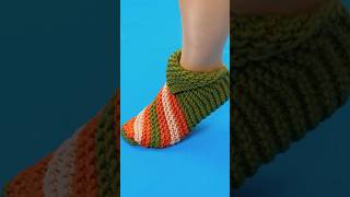 Easy 1 hour knitted slippers Miarti🧶 [upl. by Osyth90]