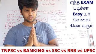 TNPSC vs BANKING vs RRB vs SSC vs UPSC explained in Tamil TNPSC vs other competitive exams  watch [upl. by Anirres]