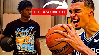 I tried Victor Wembanyamas Insane Diet And Workout For 24 Hours [upl. by Netsrejk]