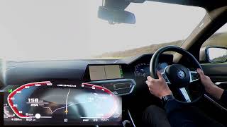 BMW m340d touring Autobahn top speed [upl. by Yendahc]