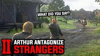 Arthur Antagonize Strangers Compilation Harassing People in Valentine  Red Dead Redemption 2 [upl. by Hilaria986]