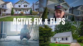 MY ACTIVE FIX amp FLIP PROJECTS  26 Year Old RE Investor [upl. by Tirrell237]