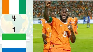 Résumé Côte dIvoire vs Sierra Leone  3e Journée Éliminatoires CAN 2025 [upl. by Nawuq940]