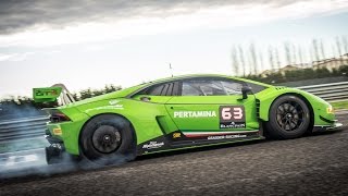 Lamborghini Huracan GT3 driven flat out on track  EXCLUSIVE  car review [upl. by Ailee887]