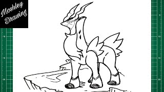 How to Draw Cobalion  Legendary Pokemon [upl. by Abey]