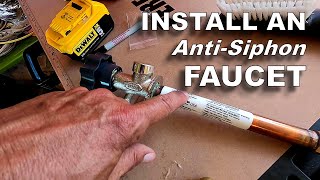 Howto Install an AntiSiphon FrostFree Outdoor Faucet [upl. by Amati]