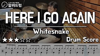 Here I Go Again  Whitesnake DRUM COVER [upl. by Anatnahs]