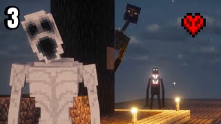 Minecraft One Block Skyblock With HORROR MODS In HARDCORE 3 [upl. by Yelkcub909]