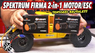 Spektrum Firma 2in1 1400KV Brushless Crawler MotorESC Installed In Element Ecto [upl. by Anelle]