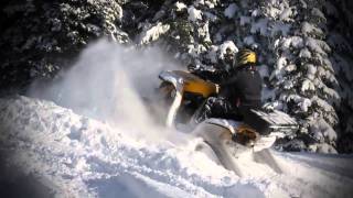 7 ATVs on Tracks in Very Deep Snow [upl. by Llewoh972]