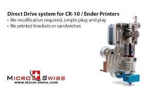 Micro Swiss Direct Drive Extruder for Creality CR10  Ender Printers [upl. by Yromem708]