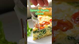 Spinach Ricotta Quiche brunch breakfast [upl. by Joycelin]