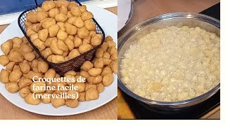 Croquettes de Farine Sucrées ou Merveilles  Recette facile [upl. by Georgiana]