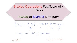 Bitwise Operations for Competitive Programming  Topic Stream 8 [upl. by Dail]