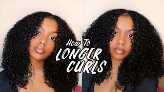 HOW I ACHIEVE LONGER DEFINED CURLS  BETTER LENGTH CLIP INS [upl. by Llednor]