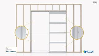 How to assemble a pocket door frame kit  ECLISSE 2x4 frame  US standard [upl. by Ardnaxela]