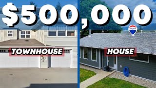 SINGLE FAMILY HOMES vs TOWNHOUSES in Vernon and North Okanagan  What 500000 Gets You [upl. by Handal711]