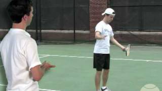 Topspin Tennis Forehand Progressions Step 2 Racket Back [upl. by Inalej]