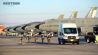 High Alert Emergency Operations Flight Crew On US KC135 Stratotanker [upl. by Haliled]