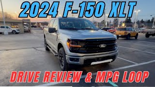 2024 Ford F150 XLT 27l First drive impression and MPG loop lots of upgrades vs 2023 [upl. by Gokey]