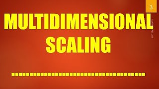 MULTIDIMENSIONAL SCALING  MDS [upl. by Nilla]