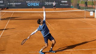 Pierre Hugues Herbert vs Elliot Benchetrit Tennis Practice at The Academy [upl. by Allix]