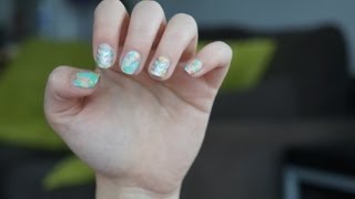 NAIL ART  Marbré Aztèque pour le printemps [upl. by Lubbock522]