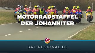 Osterferien Ehrenamtliche Motorradstaffel der Johanniter startet in neue Saison [upl. by Tarah]