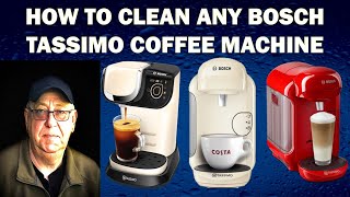 How to clean any Bosch Tassimo Coffee Machine  updated [upl. by Orrocos140]