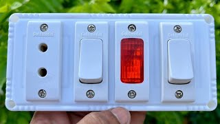 Socket  Switch  Indicator  Switch board connection 😇 [upl. by Hennessey]