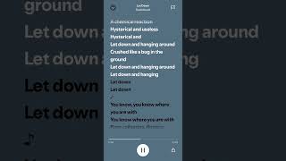 Let down by Radiohead radiohead lyrics music spotify [upl. by Karole]