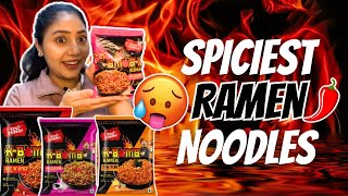 Spiciest Ramen noodles 🍜🥵🤯 [upl. by Esirehc]