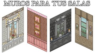 Cómo hacer muros en habbox sin bug de pared  Part I  HABBO Speed Build [upl. by Etteyniv]