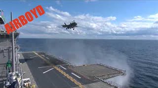 F35 First Ship Landing  USS Wasp LHD 1 [upl. by Fritz]