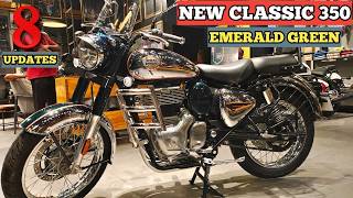 2024 Royal Enfield New Classic 350 EMERALD GREEN Fully Loaded New Features Walkaround  Price [upl. by Assillam256]