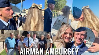 Tapping out our Airman BMT Air Force Graduation 2022  Lackland AFB TX [upl. by Anaerb146]