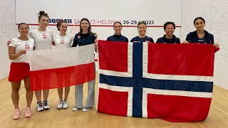 Poland vs Norway  ESF European Team Division 1 amp 2 Squash Championships 2023 Helsinki [upl. by Faye193]