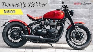 CUSTOM Triumph Bonneville Bobber quotred chili pepperquot [upl. by Paco]