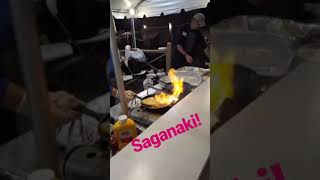 Saganaki OPA we ❤️ Greek food food cheese greekfood [upl. by Germin]