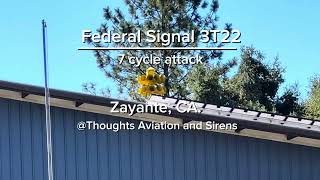 Federal Signal 3T22  7 cycle Attack  Zayante CA  9724 [upl. by Hayidah]