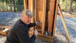 Installing conduit and pulling wires between the porte cochere columns [upl. by Legim659]