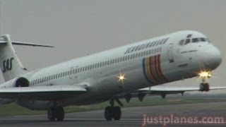 SAS MD80 Tribute with Low Pass [upl. by Ahsatal183]