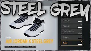 HOW TO MAKE Air Jordan 10 quotSteel Greyquot IN NBA 2K21 NBA 2K21 Shoe Creator [upl. by Peursem]