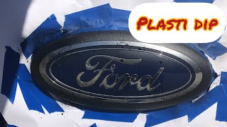 Plasti Dipping Ford Emblems On My F150  DIY [upl. by Tdnaltroc319]