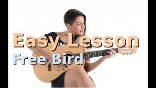 Free Bird  Lynyrd Skynyrd  Easy  Beginners Guitar Lesson [upl. by Redienhcs]