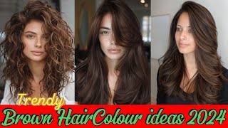 Hair colour trends 2024 Gorgeous brown hair colour 2024 for fall  stylesforall haircolorideas [upl. by Rizzi]